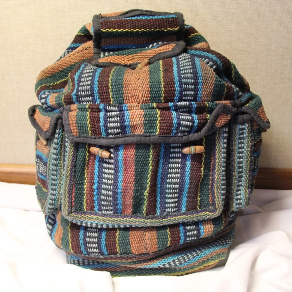 Artisan Backpack Handwoven Multicolor